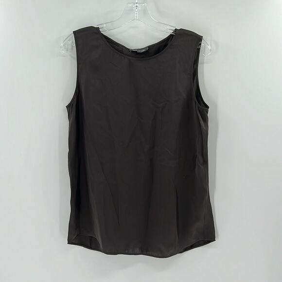 Vince Women's 100% Silk Crossback Tank Top - Brown - Small - Picture 1 of 6